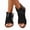 Black, variant on Women's Open Toe Ankle Booties Sandals with Side Zipper & Buckle Strap, Suede-Like Finish, Low Wedge Sole, Casual Summer Footwear (Available in Pink, Beige, Black)
