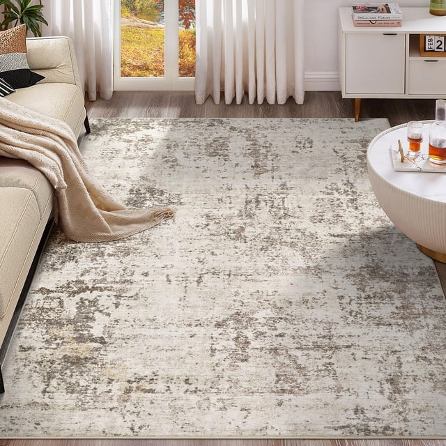 Alfombra UERMEI, lavable, suave y antideslizante, 10 x 14 pulgadas, color marrón oscuro
