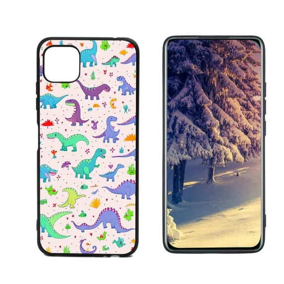 Compatible with Boost Mobile Celero 5G Phone Case, Cute-Dinosaur-T-Rex-Dino46 Case Men Women, Flexible Silicone Shockproof Case for Boost Mobile Celero 5G