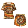 thumbnail image 2 of Yiaed Colorful Swirl Print Short Sleeve Pajama Sets for Women Casual Crew Neck 2 Piece Lounge Sets Women's Short-Sleeved Pajama-XX-Large, 2 of 5