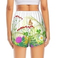 thumbnail image 2 of Lsque Plants and Insects Printed Women's Running Shorts with Liner Pockets,Elastic Quick Dry Workout Athletic Gym Yoga Shorts,Womens High Waist Shorts-X-Large, 2 of 9