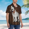 thumbnail image 6 of Bedlington Terrier Dog With Vintage American Flag Men's 3d Print Casual Button Down Shirts, Novelty Hawaiian Short Sleeves S, 6 of 8