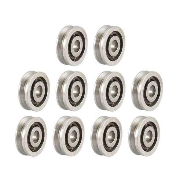 TV0310 Deep V Groove Guide Ball Bearings 3x10x3mm Single Sided Sealed (GCr15) Chrome Steel Bearings 10 pcs