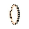 thumbnail image 2 of Black Spinel Round 2 mm Wedding Engagement Full Eternity Band Ring 925 Sterling Silver Rose Gold Plated Gemstone Jewelry For Women Gift, 2 of 5