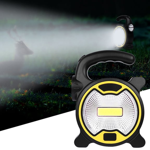 Kieccall Multifunctional COB LED Camping Light With Flashlight Function Battery Powered Portable Work Lamp Gift