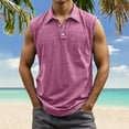 thumbnail image 2 of Tank Tops Men Big And Tall Shirts Sleeveless Muscle Gym Workout Running Beach Summer Vintage Button Up Tee Vest, 2 of 4
