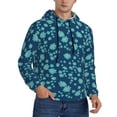 thumbnail image 2 of Naloa Daisies Flowers Men's Casual Hooded Collar Drawstring Hoodies Pullover Sweatshirts Casual Long Sleeve Shirts-3X-Large, 2 of 7