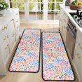 thumbnail image 4 of Kitchen Rugs Sets Of 2,Pink Pioneer Flower Pattern Anti Fatigue Kitchen Mat Rugs Non Slip Washable,Decorative Kitchen Floor Mats for Kitchen,Sink,Laundry,17"x47"+17"x47", 4 of 5