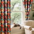 thumbnail image 2 of Tropical Orange Floral Blackout Curtains Light Blocking for Girls Bedroom Thermal Insulation ,Colorful Vivid Flower Patterned Windows Drapes 26"W x 63"L (Pack of 2), 2 of 6