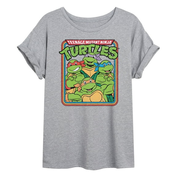 Teenage Mutant Ninja Turtles - Retro Group - Juniors Ideal Flowy Muscle T-Shirt