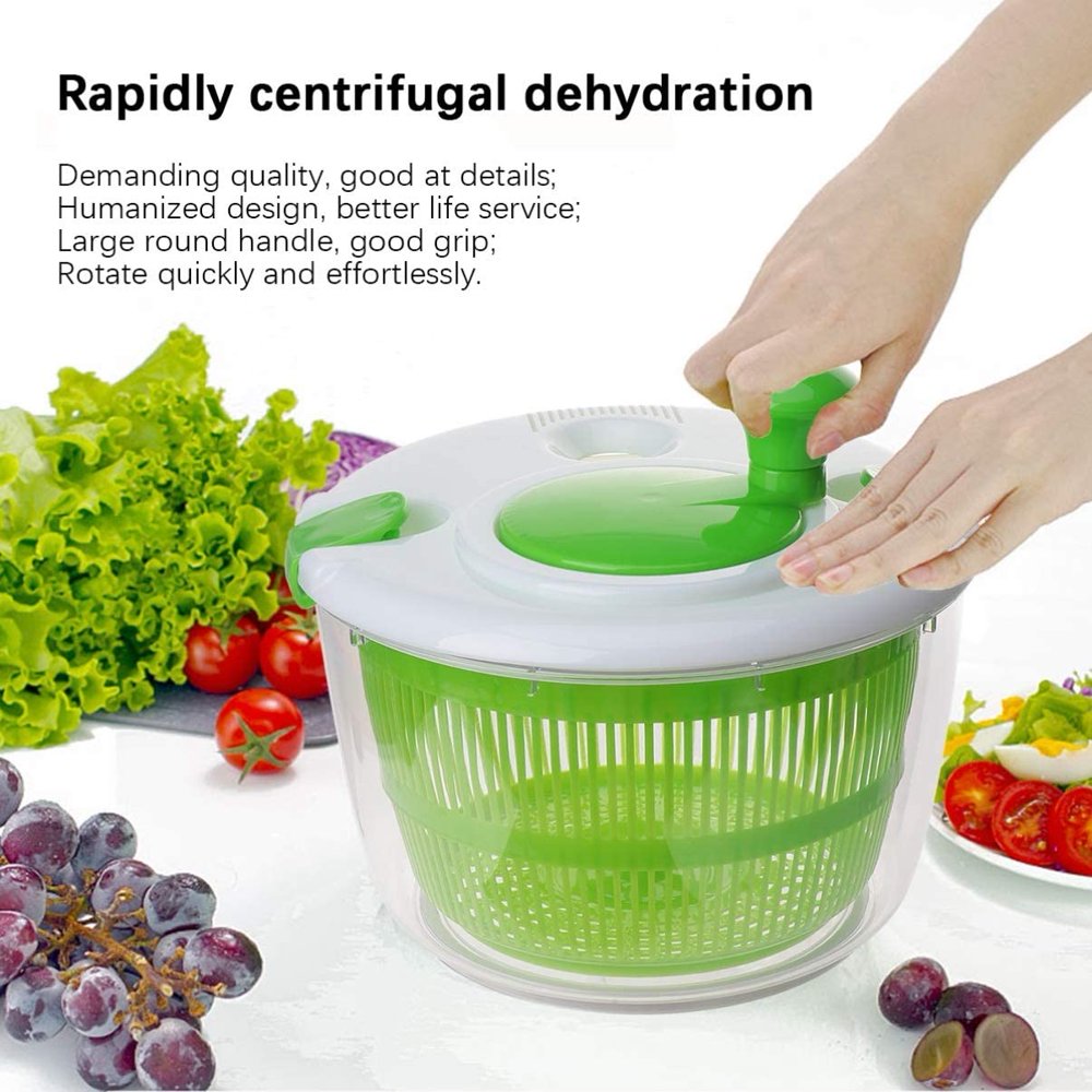 SEENDA Large Salad Spinner,Lettuce Spinner with Secure Lid Lock