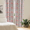 thumbnail image 2 of Ambesonne Colorful Curtains, Cartoon Tea Pots Roses, Pair of 28"x63", Multicolor, 2 of 5