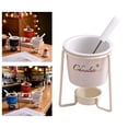 thumbnail image 6 of QSTDGVPW Chocolate Fondue Pot Dessert Home Heater Warmer Dinner Snack Ceramic Hot Pot White, 6 of 8