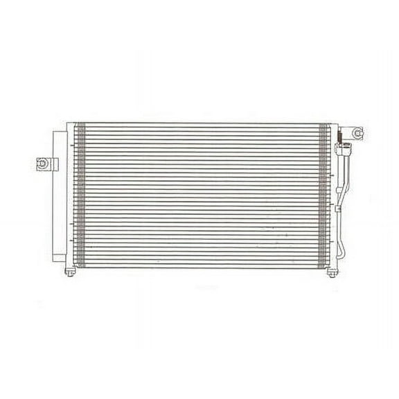 A/C Condenser - Compatible with 2006 - 2011 Hyundai Accent 2007 2008 2009 2010
