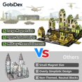 thumbnail image 2 of Bloques de construcción magnéticos GoBidex Army, 100 unidades, para niños mayores de 3 años, 2 of 6