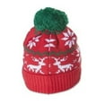 thumbnail image 2 of Icon Sports FC Barcelona Pom Beanie Winter Christmas Theme Red – [Custom Initials/Number], 2 of 3