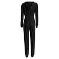 thumbnail image 4 of HBFAGFB Combinaison à Manches Longues pour Femmes Fermeture Éclair Combinaison Décontractée Simple Confortable Noir Taille P, 4 of 6