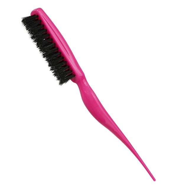 Unique Bargains Nylon Teasing Brush Three Row Salons Teasing Brush for Styling Backcombing Rose Red 8.86' Length