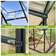 thumbnail image 3 of Fairy 6x4 FT Walk-in Greenhouse, Aluminum Frame Outdoor Green House with Polycarbonate Panels & Roof Vent for Backyard Gardening, 3 of 9
