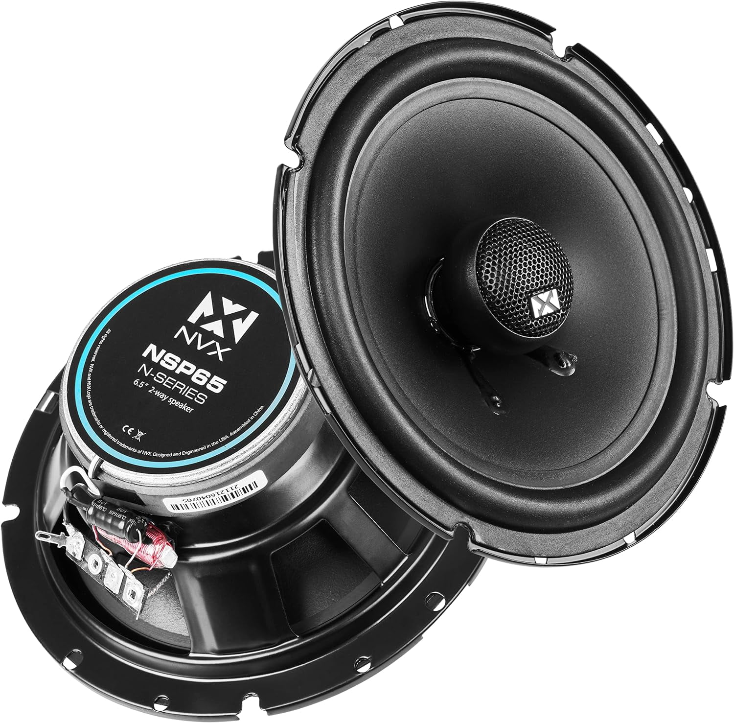 NVX Front Door 6.5" Coaxial Car Speaker Upgrade Pack for 1987-1996 Ford F-250 F-350 F-150 540W Peak