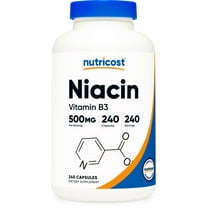 Nutricost Niacin (Vitamin B3) 500mg, 240 Capsules - Gluten Free and Non-GMO Supplement