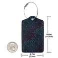 thumbnail image 4 of Disketp 2 Pcs Luggage Tag For Suitcase,Boho Leather Baggage Tag With Stainless Steel Loop Privacy Cover For Women Men Girls, 4 of 5