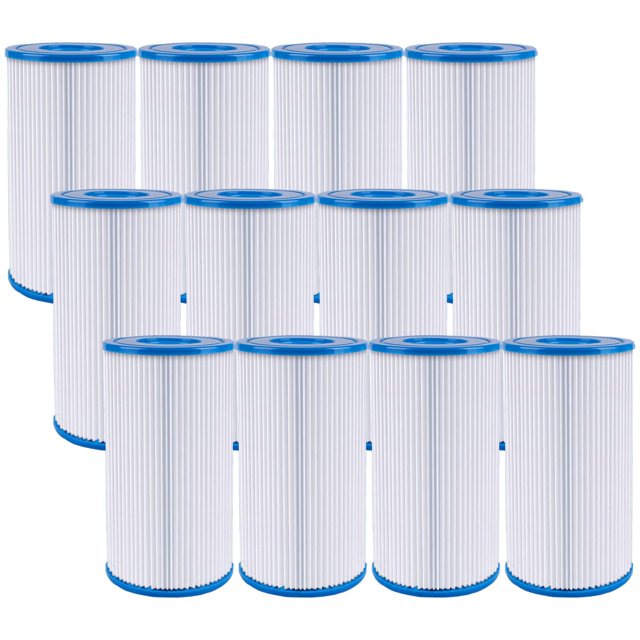 Type A or C Pool Filter Compatible with Intex 29000E / 59900E, Summer Waves Above Ground Pools, Easy Set Pool Filters (12-Pack)
