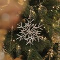 thumbnail image 6 of Christmas Snowflake Ornament for Christmas Tree Decoration Wrought Iron Three Dimensional Champagne Snowflake Christmas Tree Ornaments Christmas Decorative Pendant, 6 of 6