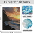thumbnail image 3 of Diamond Art Kits for Adults - 5d Sunset Coastal Waves Scenic View Diamond Painting for Adults, Diamond Art for Adults Beginners, Diamond Painting Kits for Adults for Home Wall Decor, 3 of 7