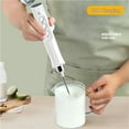 thumbnail image 3 of 3 In 1 Portable Electric Milk Frother Foam Maker Handheld Rechargeable Foamer High Speeds Drink Mixer Coffee Frothing Wand, 3 of 7