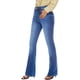 thumbnail image 3 of Jeans acampanados para mujer Jeans acampanados de talle alto con pantalones de mezclilla rasgados de pierna ancha clásica 1091-blue20, 3 of 5