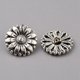thumbnail image 1 of 1-Hole Alloy Shank Buttons Daisy Antique Silver 17.5x6.5mm Hole: 2mm, 1 of 2