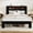 Black, variant on CARZZI LIFE Full Wood Platform Bed Frame with Storage Headboard, Brown Rustic Bedframe with LED Light and Charging Station, Metal Slats Support, Noise Free, No Box Spring Needed (Black, Full)