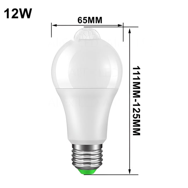 Lámpara LED con Sensor de movimiento, Bombilla infrarroja inteligente automática, ahorro de energía, E27, 20W, 18W, 15W, 220V