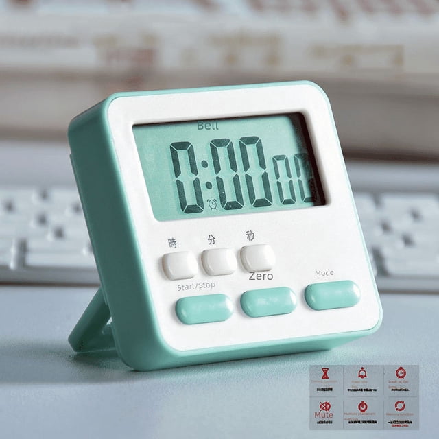 Temporizador multifunción silencioso, administrador de tiempo para estudiantes, reloj recordatorio de tiempo para cocina y dormitorio, reloj despertador