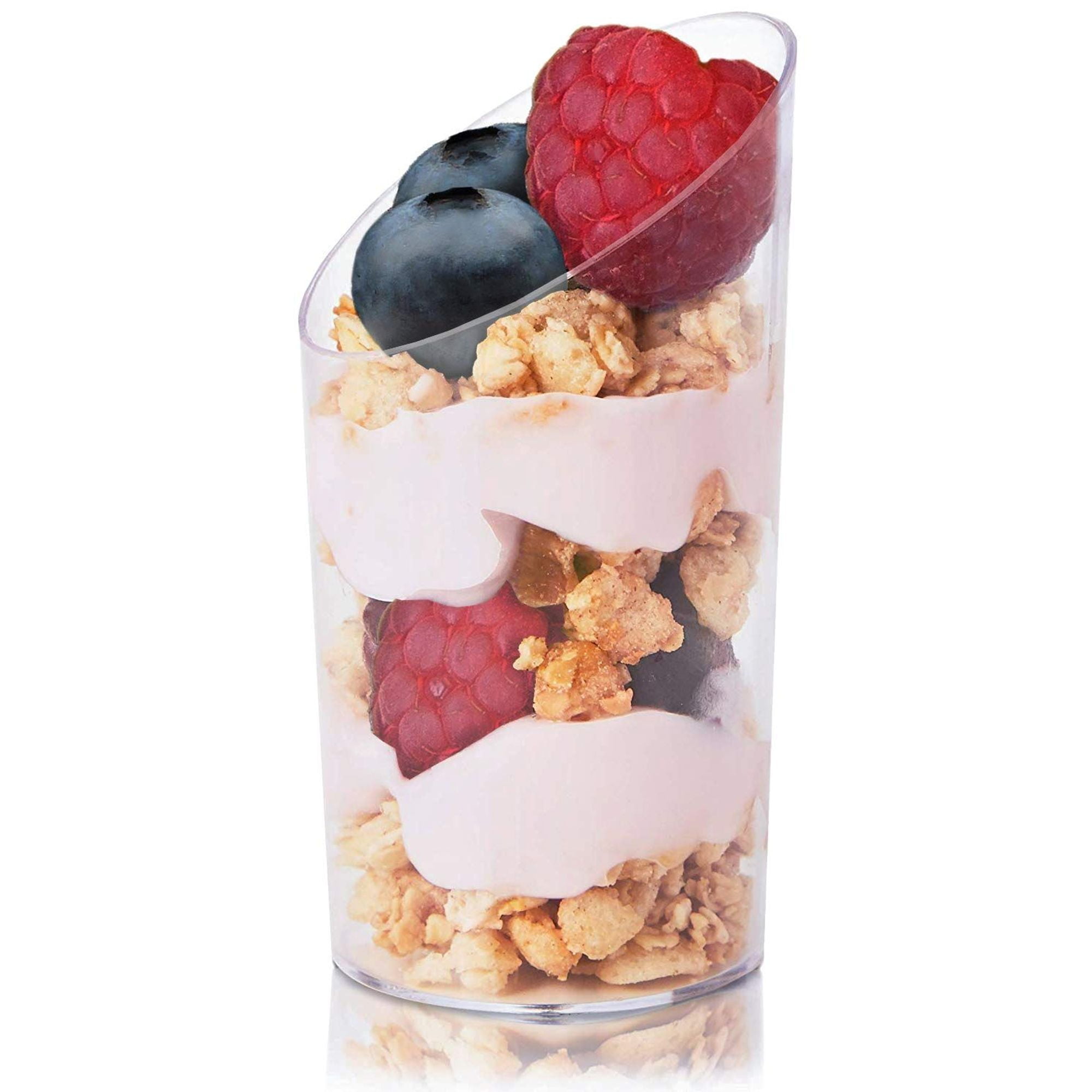 Mini Plastic Dessert Appetizer Shooters (50 Pack) 2.5 Ounce Shot