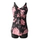 thumbnail image 2 of Gibobby Trajes de Baño para Mujer Las mujeres Swimmit Dos piezas Floral Imprimir trajes de baño Tank Top con boyshorts trajes de Swimming(Rosa,M), 2 of 5