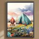 thumbnail image 1 of Cuadros Decorativos Kit de campamento de pintura de diamante de taladro redondo completo DIY 5D artesanía de decoración del hogar (QQ576) Wdftyju embutido en tela, 1 of 9