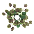 thumbnail image 1 of Anillo de vela de hoja de eucalipto simulado, decoración, candelabro, corona, centros de mesa para fiesta de boda, vacaciones, Pascua Púrpura, 1 of 9