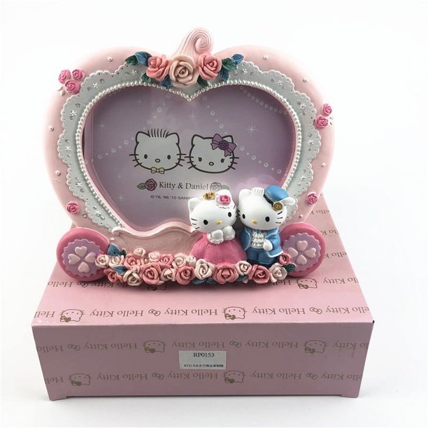 Hello Kitty Photo Frame Sanrio Kt Cat Anime Model Cartoon Pumpkin