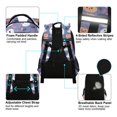 thumbnail image 4 of FORMRS Unisex Backpack Elementary School Travel Bookbag with Reflective Stripes, Blue Cute Halloween, 4 of 7