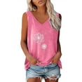 thumbnail image 1 of DPTALR Women's Printed Sleeveless Casual V-Neck Tank Top, 1 of 3