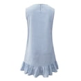thumbnail image 4 of ZHOGXU Womens Summer Dresses Sleeveless Round Neck Striped Print A Line Elegant Relaxed Fit Dress For Casual Daily Wear,Blue,M, 4 of 6