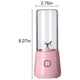 thumbnail image 3 of Licuadora portátil recargable por USB | Smoothie personal y exprimidor de frutas de 350 ml | 6 cuchillas de acero inoxidable 304 | Batería de 1800 mAh para viajes, gimnasio, escuela y actividades al, 3 of 7