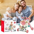 thumbnail image 6 of KOPPOP Baby Walker, 3-in-1 Activity Center and Learning Walker Sit-to-Stand Toy with Music & Lights, Foldable Push Toy for Infant Toddler 9+ Months, Pink, 6 of 8