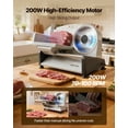 thumbnail image 3 of VEVOR Meat Slicer, 7.5 inch 200W Electric Deli Slicer Machine with SUS420 Blade, 0-0.6 inch Adjustable Thickness, ETL Certified Home Food-Slicer for Meat, Ham, Baguett, Steak, 3 of 9