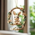 thumbnail image 3 of Cute Little Rabbit Acrylic Pendant Car Rearview Mirror Accessories, Backpack Pendant Easter Home Decoration Pendant, 3 of 4