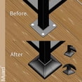 thumbnail image 3 of Myard Interlocking Post Cover Skirt Shoe for 1X1 Inch Post with 3.5X3.5 Inches Base Mounting Plate - Fast Install on Feet of Porch, Stair Handrail, Railing, Fence (2-Pack, Black), 3 of 6