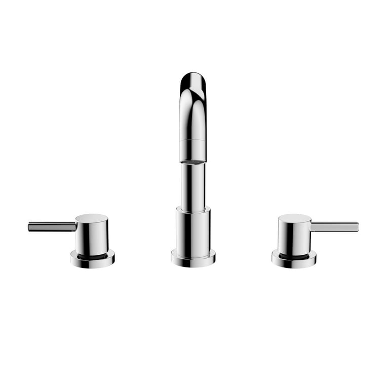 8 Inch Widespread Bathroom Faucet In Brushed Nickel – 2-Handle Vanity Faucet With Pop-Up Drain & 360° Swivel Spout