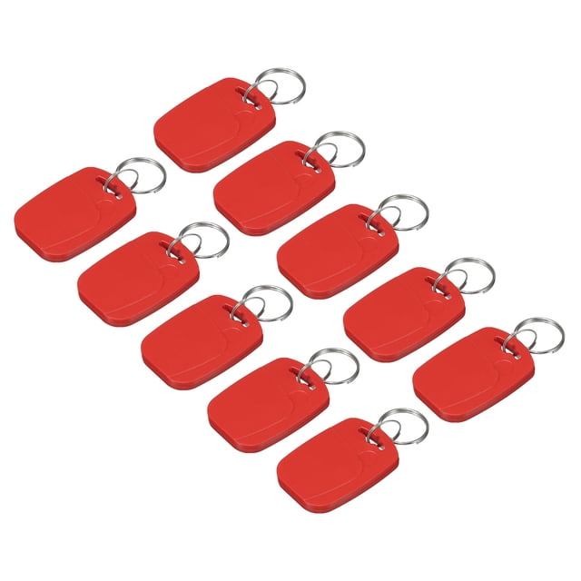 IC Tarjeta M1 Unique Bargains Llaveros RFID Proximidad 13.56MHz Lectura Solo Sin Contacto Ficha Inteligente Etiqueta para Entrada Acceso Control Sistema Rojo 12 Paquetes